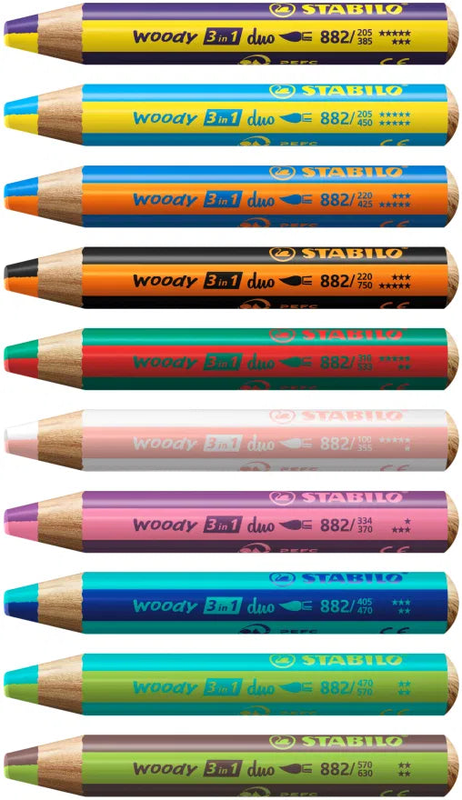 STABILO Woody 3-in-1 Duo Multi-Talented Pencil (10 Pack)