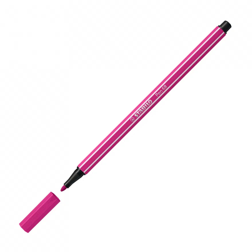 Stabilo 68 Arty Fibre Tip Pens - Assorted Colours (12 Pack)
