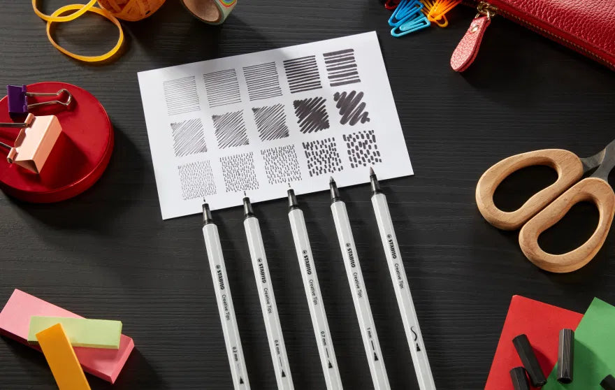 Stabilo Multi Liner Creative Tips - Black (Pack of 5)
