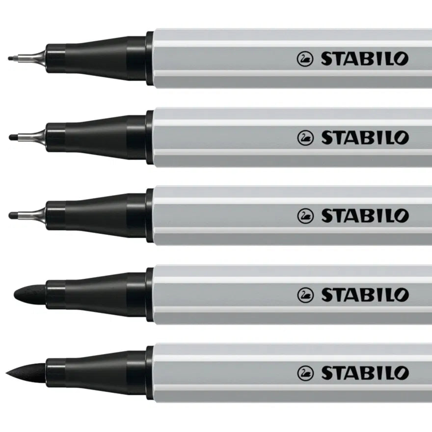 Stabilo Multi Liner Creative Tips - Black (Pack of 5)