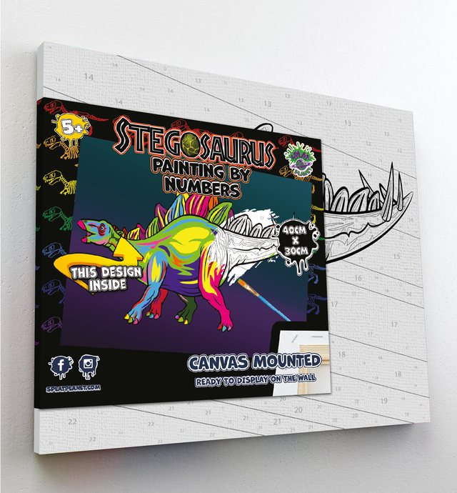 Stegosaurus Paint By Numbers Kit Splat Planet