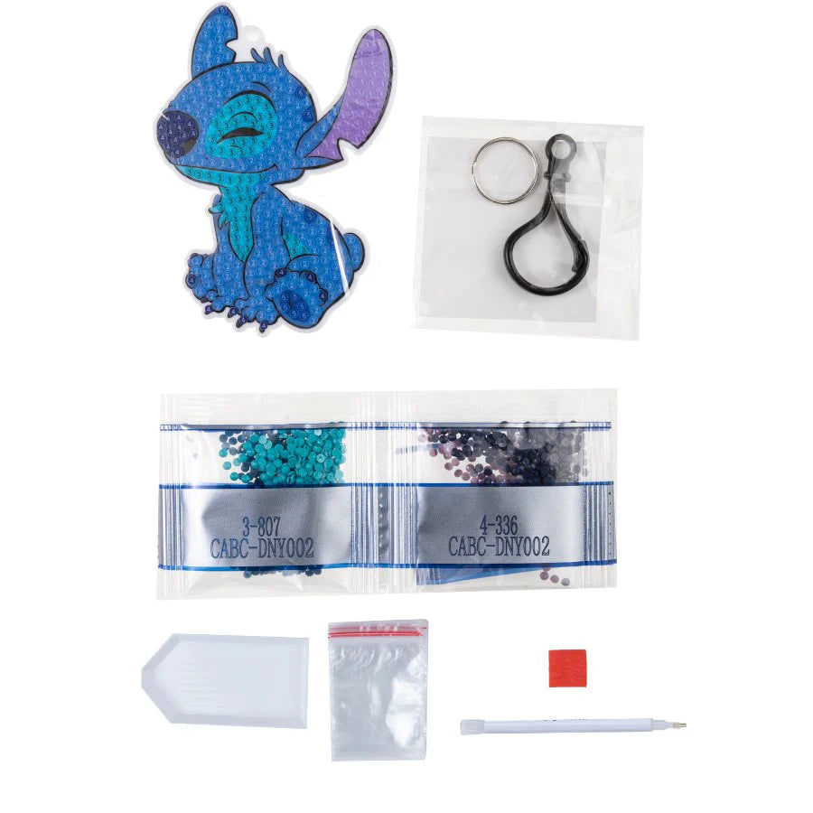 Crystal Art Bag Charm - Stitch
