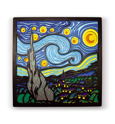 Splat Planet Wood Art Kit - Starry Night