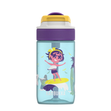 BPA Free Water Bottle With Straw Lid Surf Girl 400ml