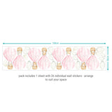 Wall Sticker Pack - Pink Hot Air Balloons (26 Pack)