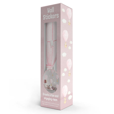 Wall Sticker Pack - Pink Hot Air Balloons (26 Pack)