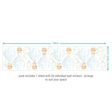 Wall Sticker Pack - Blue Hot Air Balloons 