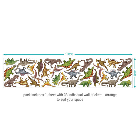 Wall Sticker Pack - Dinosaurs (33 Pack)