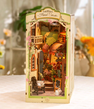 DIY Book Nook Shelf Insert Kit - Floral Corner