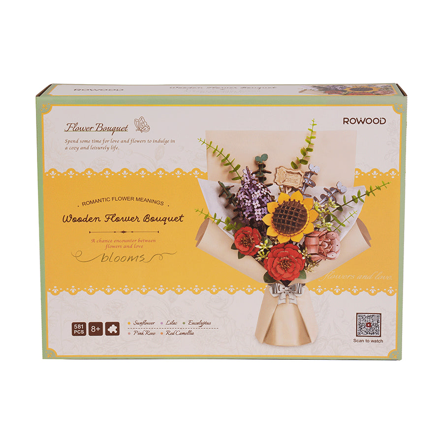 Robotime DIY Wooden Flower 3D Puzzle - Bouquet