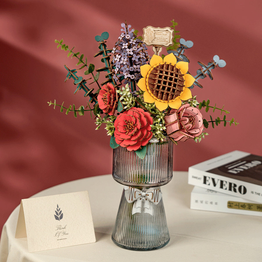 Robotime DIY Wooden Flower 3D Puzzle - Bouquet