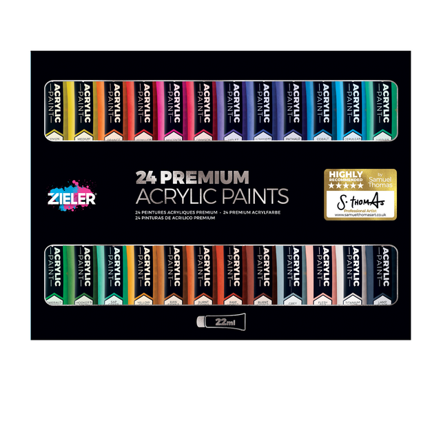 Zieler Acrylic Paint Set – 24x22ml Tubes