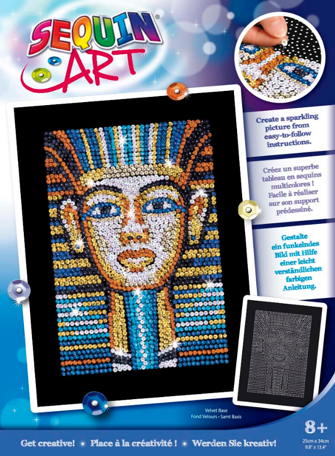 Sequin Art Blue Kit - Tutankhamun