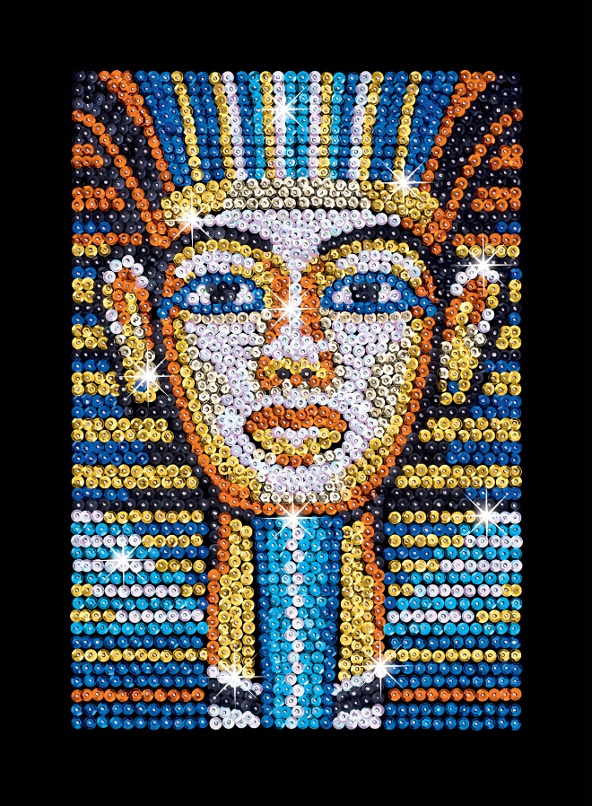Sequin Art Blue Kit - Tutankhamun