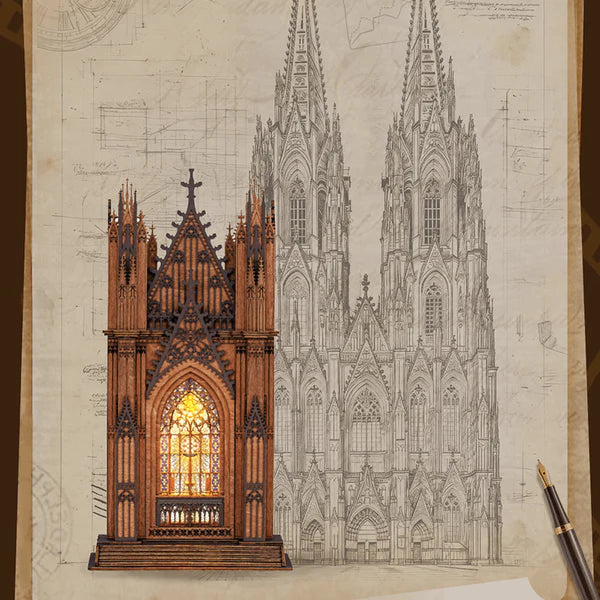 Rolife 3D Wooden Puzzle - Twin Tower Cathedral