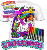 Splat Planet PYO T-Shirt: Unicorn Stars (Size 3-4 Years)
