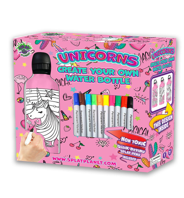 Create Your Own Water Bottle Set - Unicorn