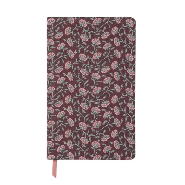 DesignWorks Soft Touch Journal - Burgundy Vintage Floral