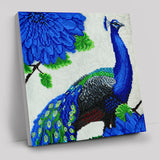 Crystal Art Canvas Kit 30x30cm - Flowering Peacock