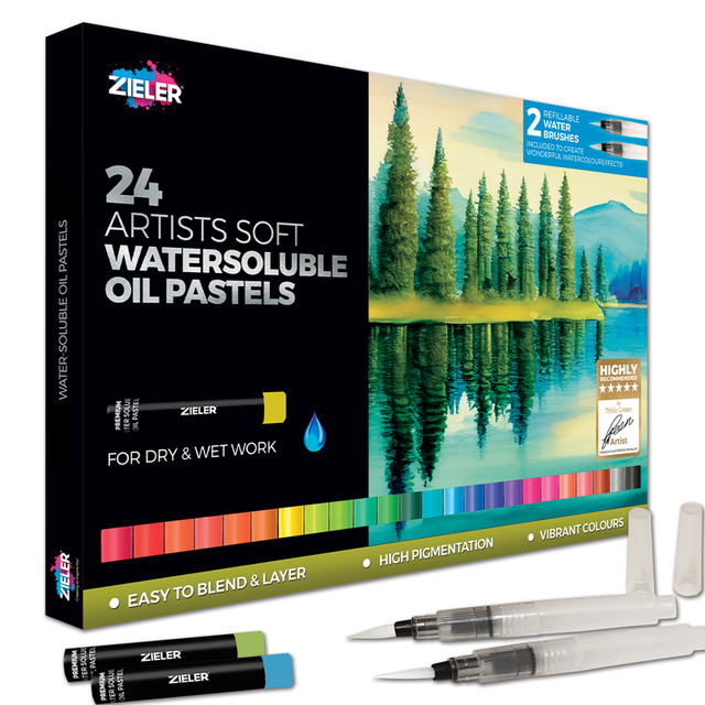 Zieler Water Soluble Oil Pastel Intense (Set of 24)