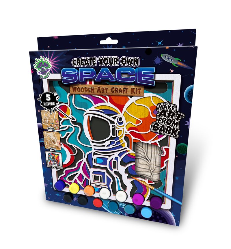 Splat Planet Wood Art Kit - Space