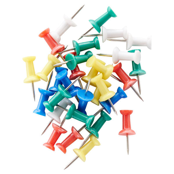 Concept Coloured Push Pins (30 Pack)