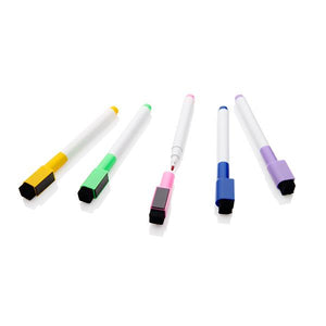 Concept 5 Drywipe Markers With Eraser Lid - Coloured