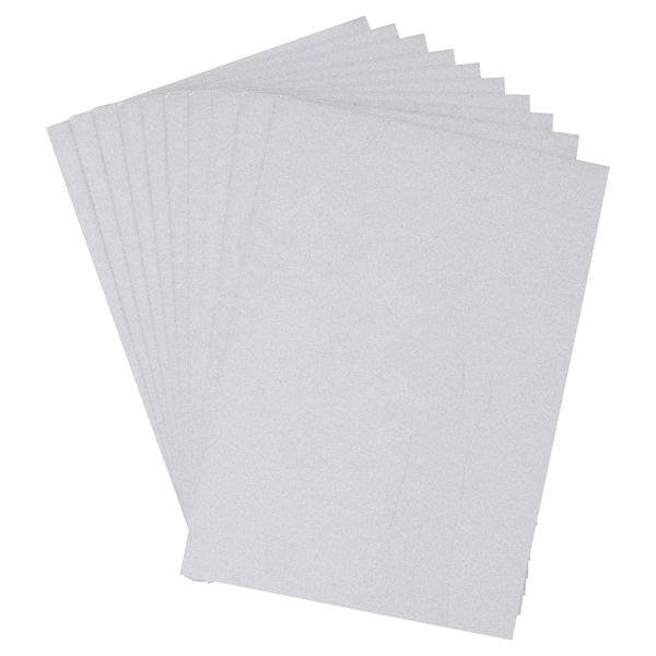Premier A4 250gsm Glitter Card 10 Sheets - Silver