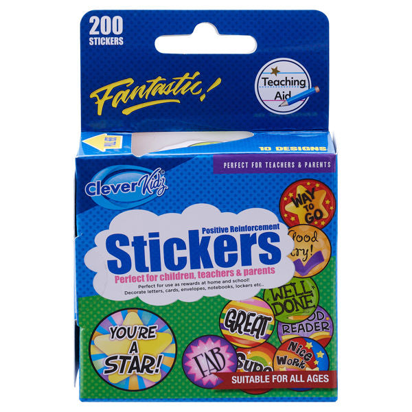 Clever Kidz Roll 200 Stickers - Rewards