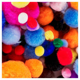 Crafty Bitz 454g Pom Poms - Assorted Colours