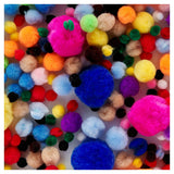 Crafty Bitz 454g Pom Poms - Assorted Colours