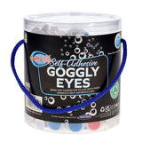 Tub 600 Self Adhesive Goggly Eyes - Coloured