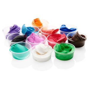 World of Colour Box of 12 X 15g Tubs Super Stretchy Magic Clay