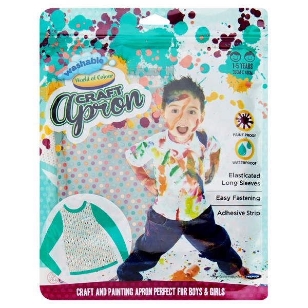 World of Colour 35x40cm Craft Apron 1-5 Years
