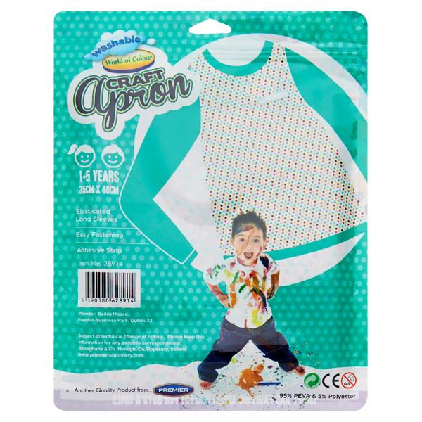 World of Colour 35x40cm Craft Apron 1-5 Years