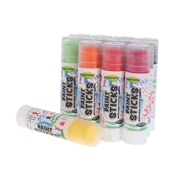 World of Colour Washable Poster Paint Sticks (12 Pack)