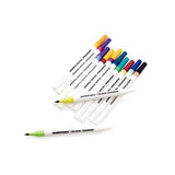 Set of color-changing markers on a white background