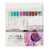 Icon Brush Markers - Metallic Pearl (12 Pack)