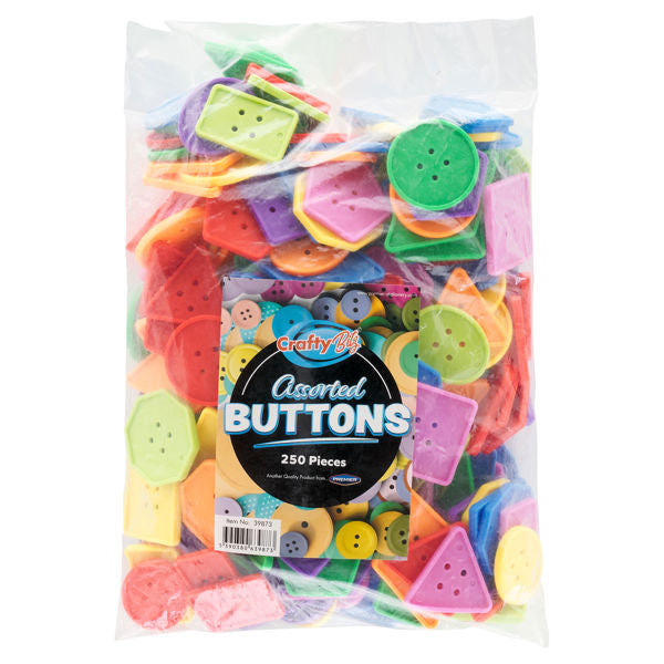 Clever Kidz Sorting Buttons (250 Pack)