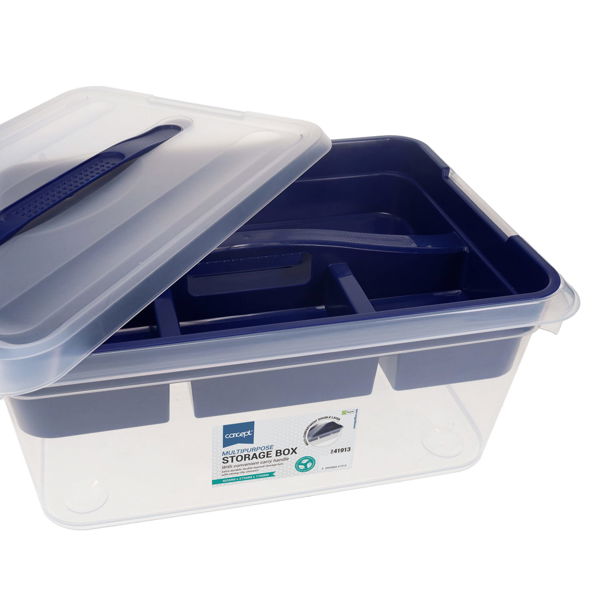 Concept Multi-Purpose 14L Storage Box - Navy Blue
