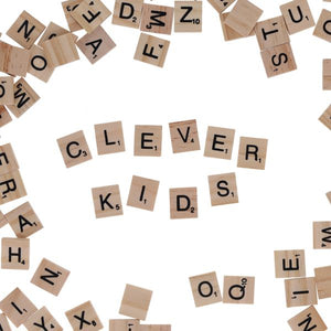 Clever Kids Wooden Letter Tiles Pack of 100
