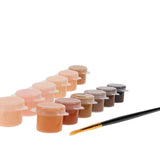 Acrylic Paint Skin Tones & Paint Brush Set (12x5ml)