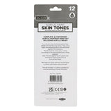 Acrylic Paint Skin Tones & Paint Brush Set (12x5ml)