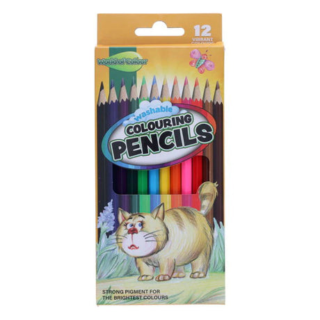 World of Colour Full Size Colouring Pencils (12 Pack)