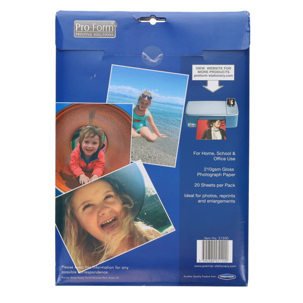 Pro:Form A4 Photo Inkjet Paper Pack 20