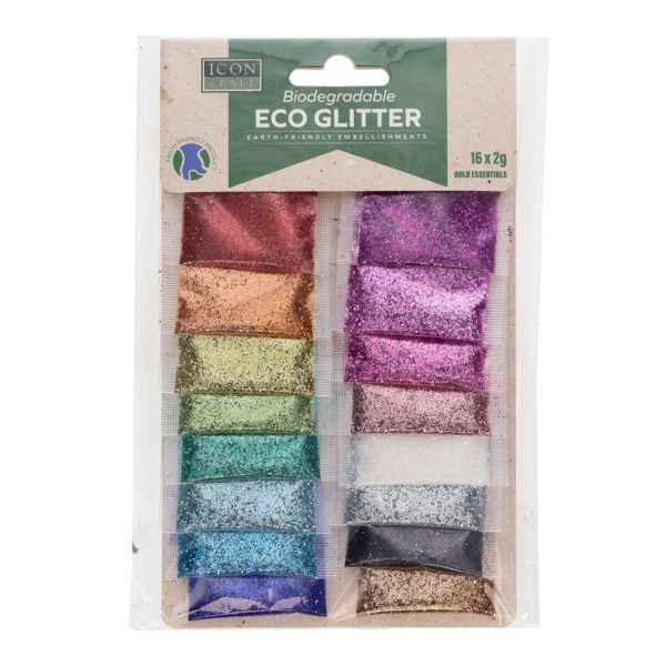 Biodegradable ECO Glitter - Bold Essentials (16 Pack x 2g)