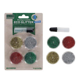 Icon Craft Biodegradable ECO Glitter & 5ml Glue - Bold Colours (4x2g)