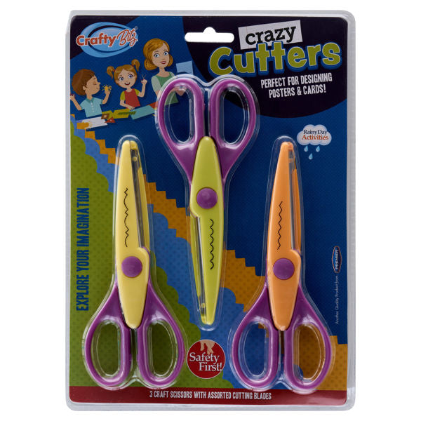 Crazy Cutters Craft Scissors (3 Pack)