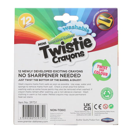 World of Colour Mini Twisties Crayons (12 Pack)