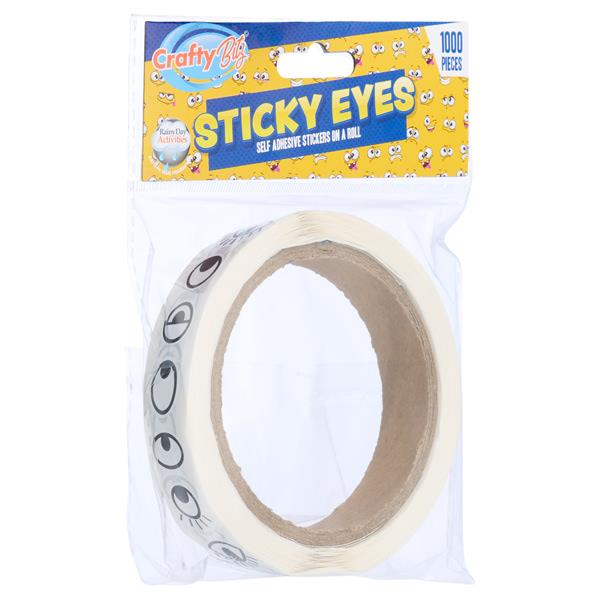 Roll Sticky Eyes Black/White (1000 Pieces)